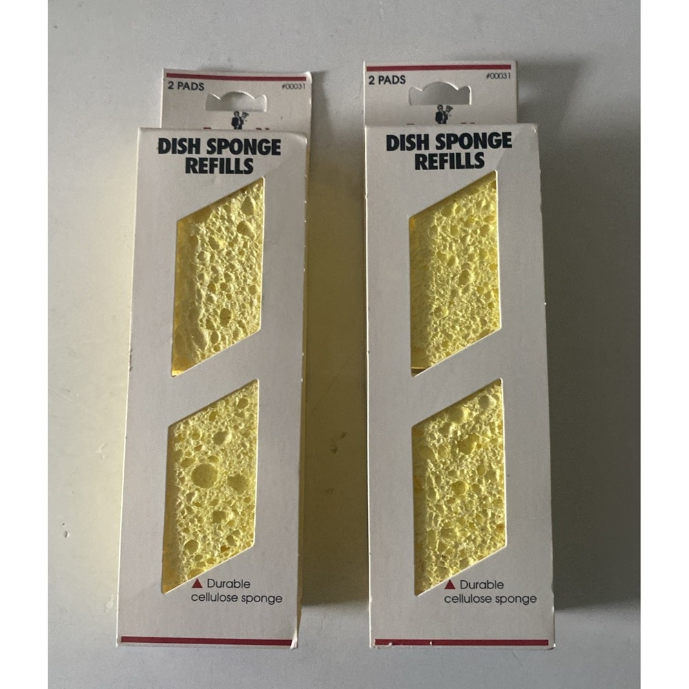Lot of 2 Libman Dish Sponge Refills New in Pack 4 Pads Total #00031